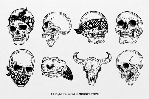 48 Set Bundle Dark Art Skull - Image 4