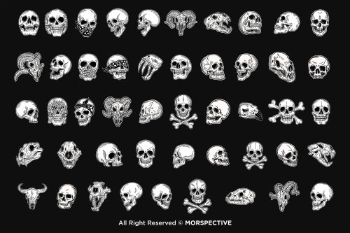 48 Set Bundle Dark Art Skull - Image 8