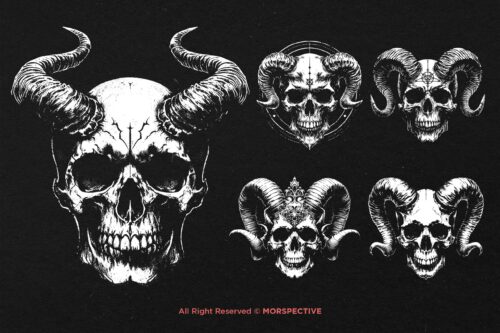 10 Bundle Dark Art Skull Demon Baphomet - Image 3