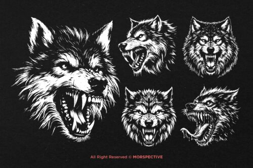 10 Bundle Dark Art Wolf Beast Horror - Image 2