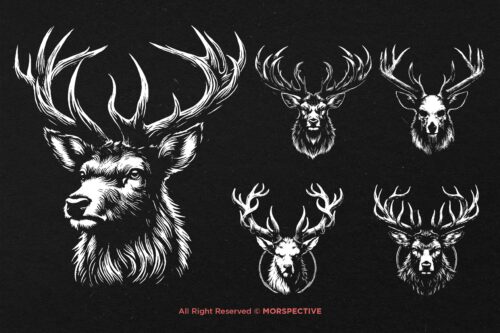 10 Bundle Dark Art Deer Stag Beast Horn - Image 5
