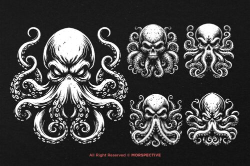 10 Bundle Dark Art Octopus Beast Squid - Image 3