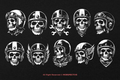 10 Bundle Dark Art Skull Rider Motor - Image 6