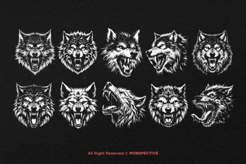 10 Bundle Dark Art Wolf Beast Horror - Image 6