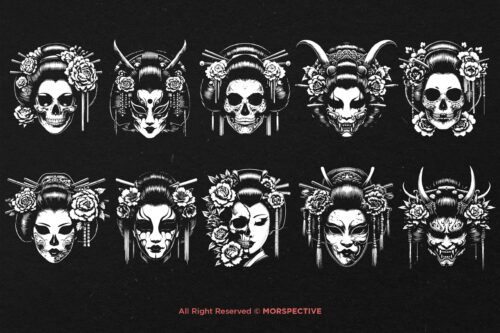 10 Bundle Dark Art Geisha Japanese Orienta - Image 6