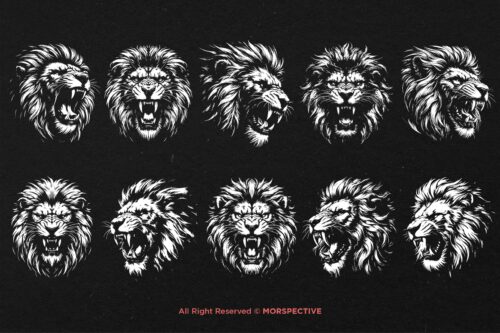 10 Bundle Dark Art Lion Beast King - Image 6