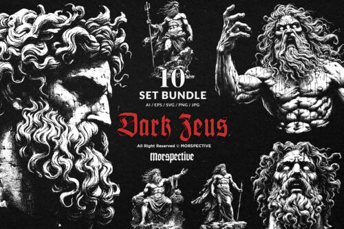 10 Bundle Dark Art Zeus Gods
