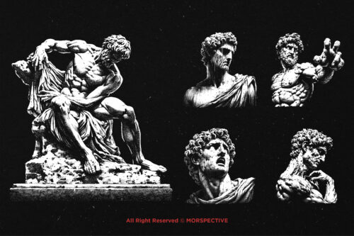 10 Bundle Dark Art Roman Statue - Image 3