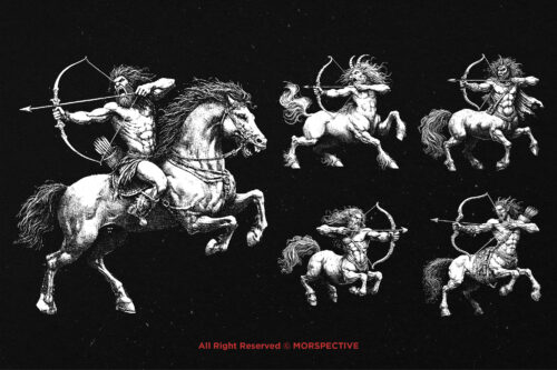 10 Bundle Dark Art Sagittarius Zodiac - Image 3