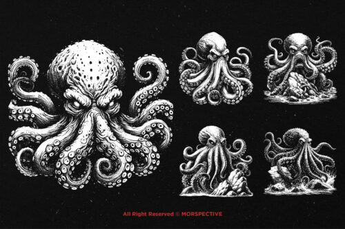 10 Bundle Dark Art Kraken Monster - Image 3