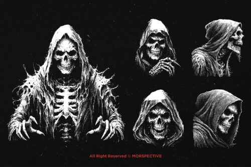 10 Bundle Dark Art Grim Reaper Skull - Image 5