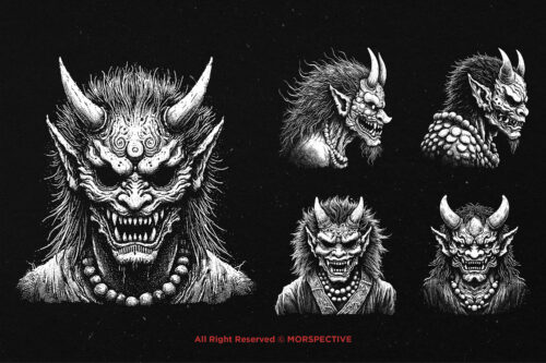 10 Bundle Dark Art Yokai Japanese Oni - Image 5