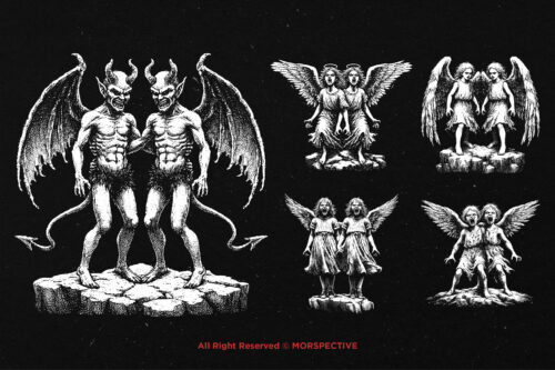 10 Bundle Dark Art Gemini Twin Zodiac - Image 5
