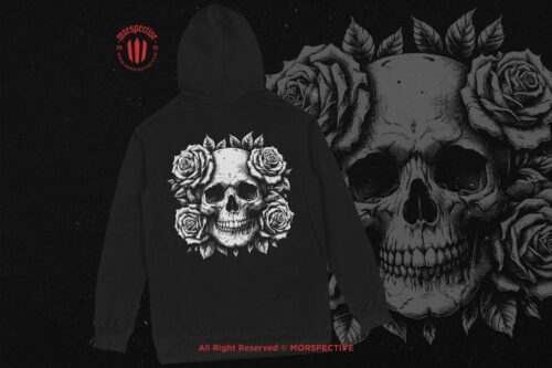 10 Bundle Dark Art Skull Rose - Image 4