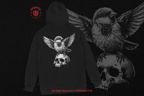 10 Bundle Dark Art Sparrow Bird - Image 4