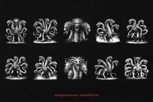 10 Bundle Dark Art Hydra Dragon Head - Image 6