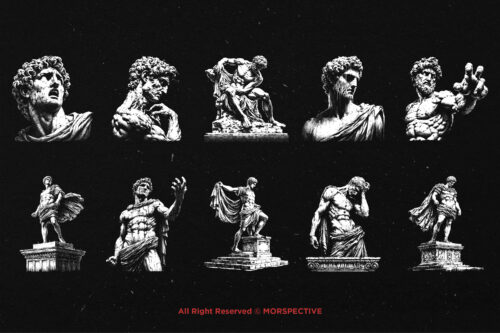 10 Bundle Dark Art Roman Statue - Image 6