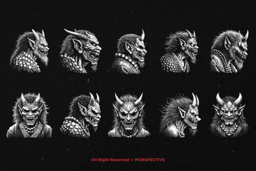 10 Bundle Dark Art Yokai Japanese Oni - Image 6