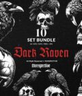 10 Bundle Dark Art Raven Bird Crow