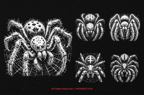 10 Bundle Dark Art Spider Skull Web - Image 3