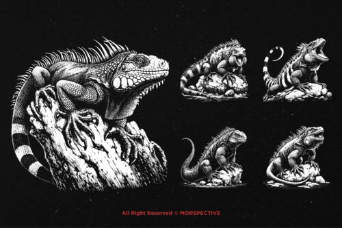 10 Bundle Dark Art Lizard Reptils - Image 3