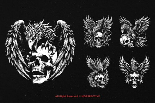 10 Bundle Dark Art Phoenix Bird - Image 3