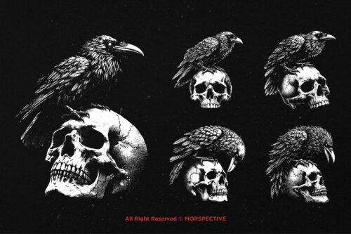 10 Bundle Dark Art Raven Bird Crow - Image 3