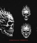 10 Bundle Dark Art Flamming Skull Fire - Image 3