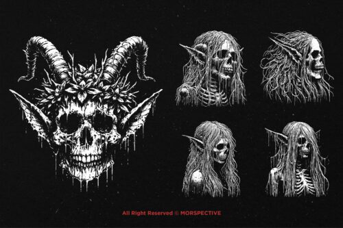 10 Bundle Dark Art Skull Elf fairy - Image 3