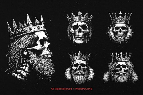10 Bundle Dark Art King Skull Crown - Image 3