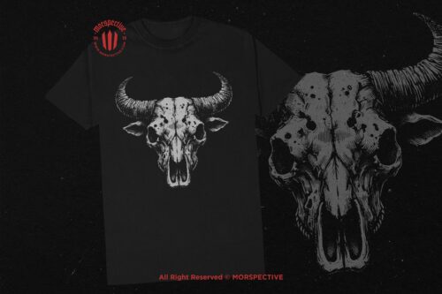 10 Bundle Dark Art Bull Skull - Image 2