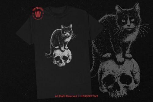 10 Bundle Dark Art Skull Cat Kitten - Image 2