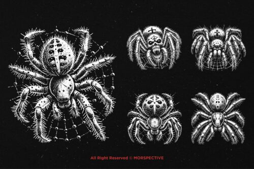 10 Bundle Dark Art Spider Skull Web - Image 5