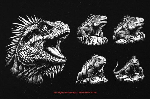 10 Bundle Dark Art Lizard Reptils - Image 5