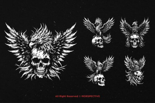 10 Bundle Dark Art Phoenix Bird - Image 5