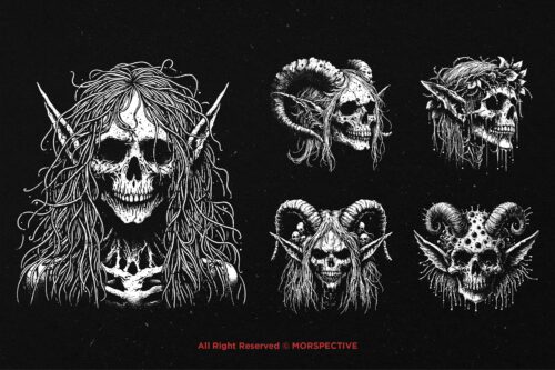 10 Bundle Dark Art Skull Elf fairy - Image 5