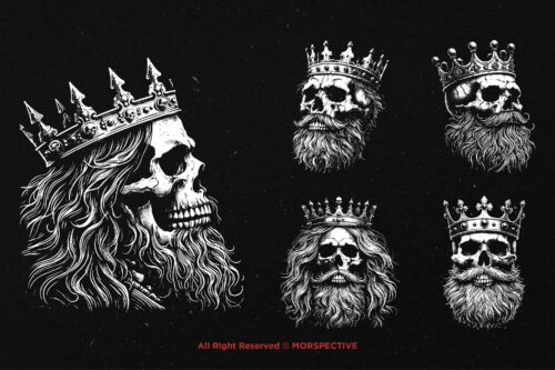 10 Bundle Dark Art King Skull Crown - Image 5