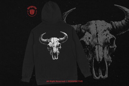 10 Bundle Dark Art Bull Skull - Image 4