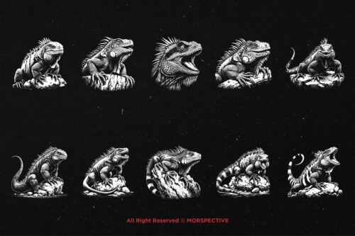 10 Bundle Dark Art Lizard Reptils - Image 6