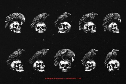 10 Bundle Dark Art Raven Bird Crow - Image 6