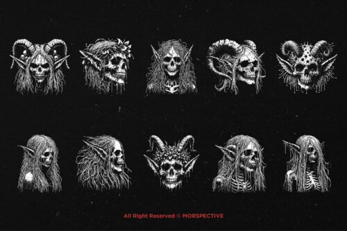 10 Bundle Dark Art Skull Elf fairy - Image 6