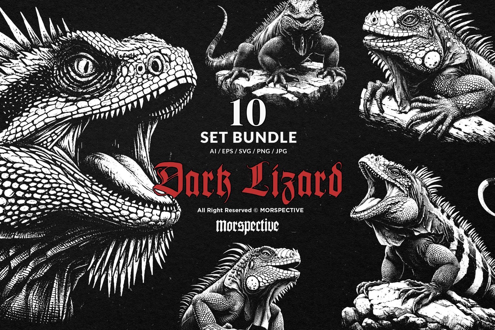 10 Bundle Dark Art Lizard Reptils 1 10 Bundle Dark Art Lizard Reptils