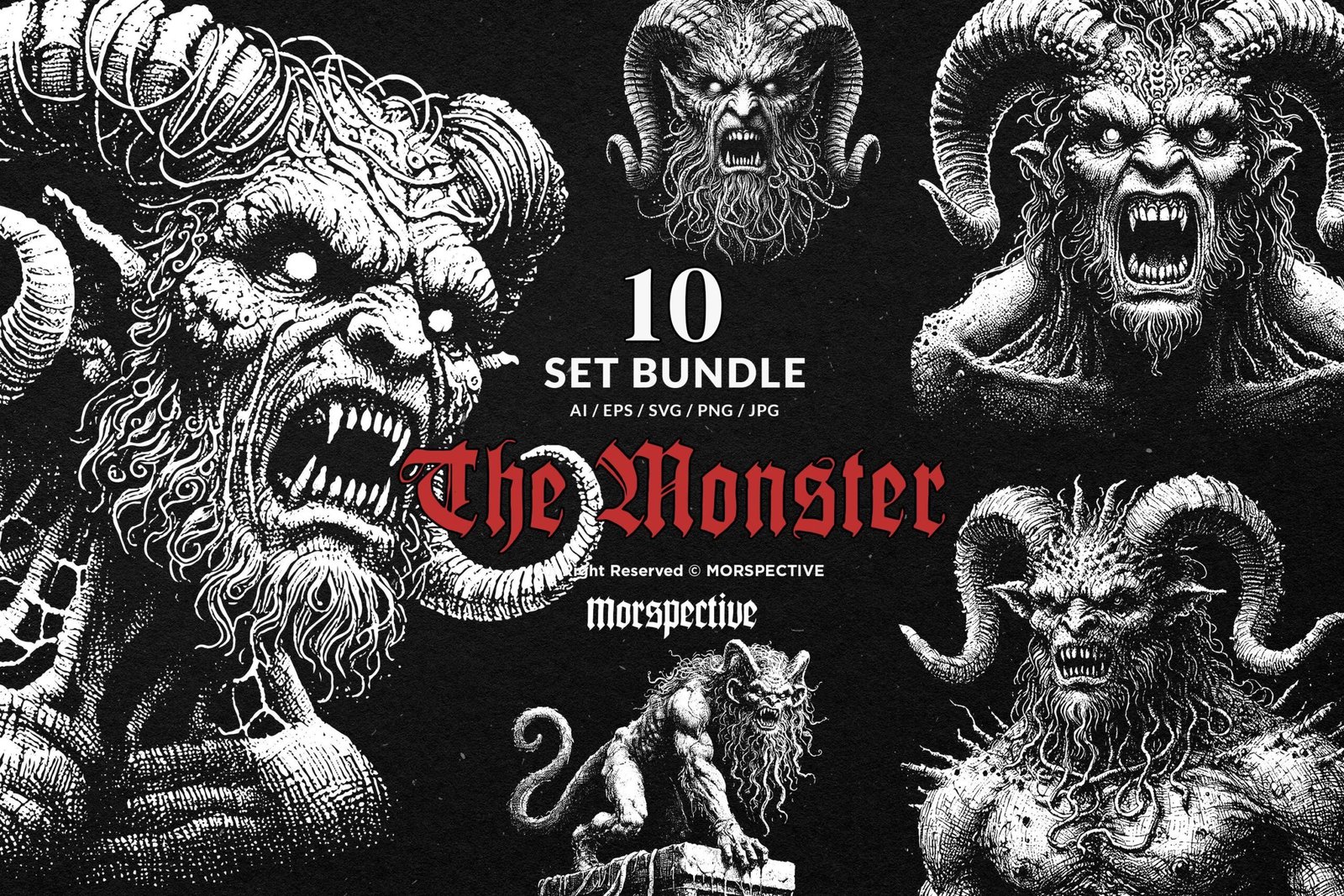 10 Bundle Dark Art Monster Demon 1 10 Bundle Dark Art Monster Demon