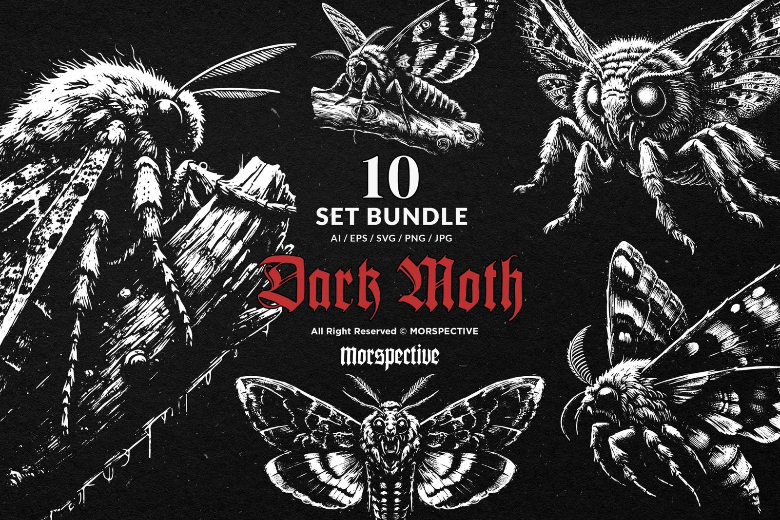 10 Bundle Dark Art Moth 1 10 Bundle Dark Art Moth