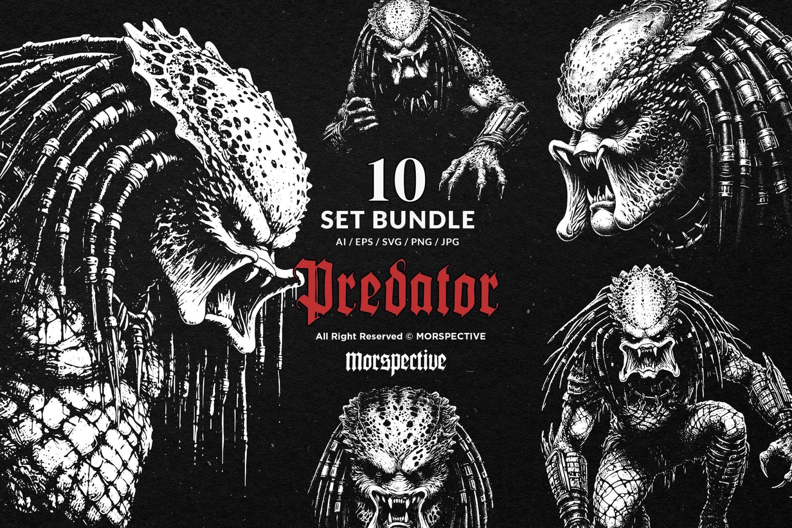 10 Bundle Dark Art Monster Predator 1 10 Bundle Dark Art Monster Predator