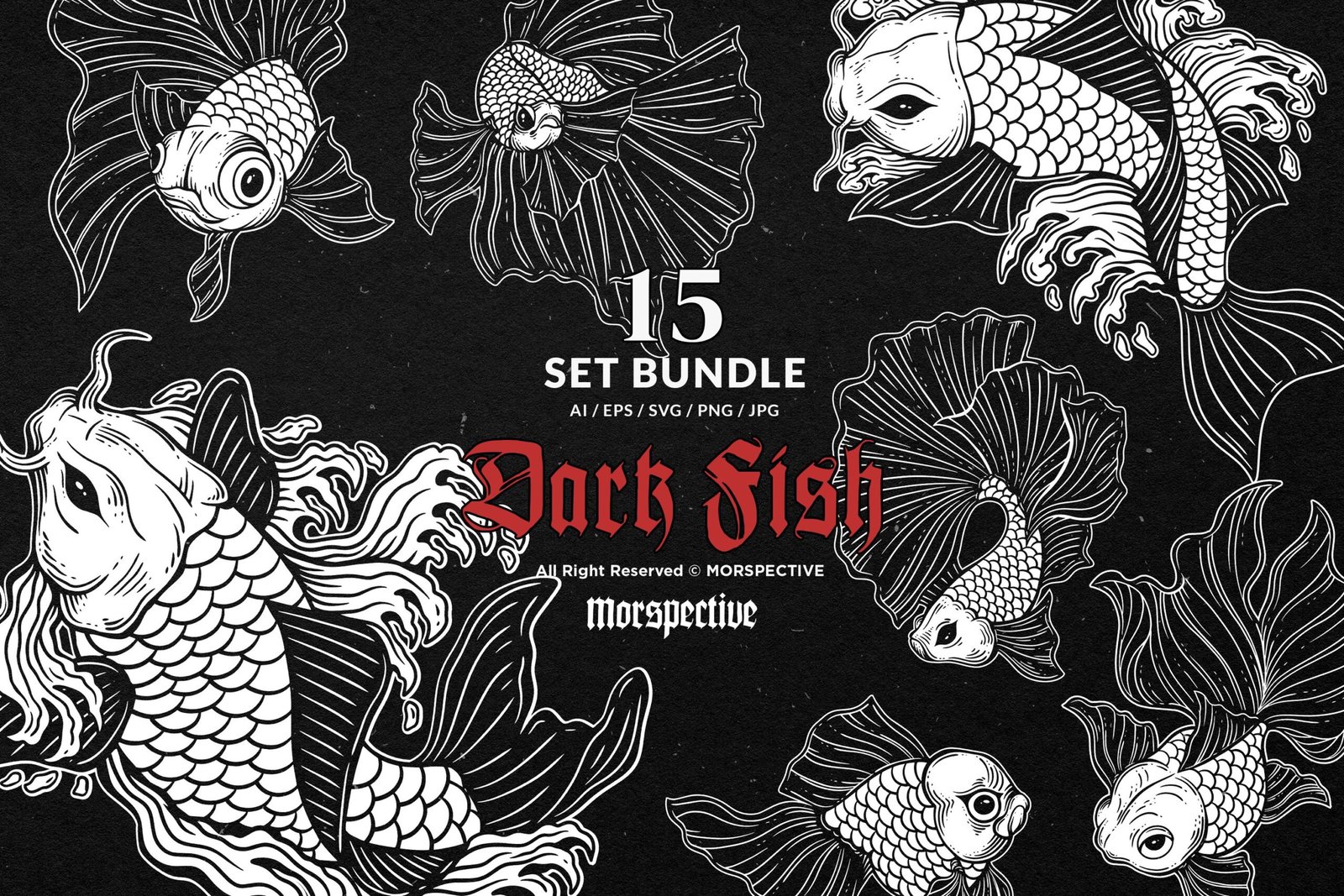 15 Bundle Dark Gold Fish, Koi and Betta 1 15 Bundle Dark Gold Fish, Koi and Betta