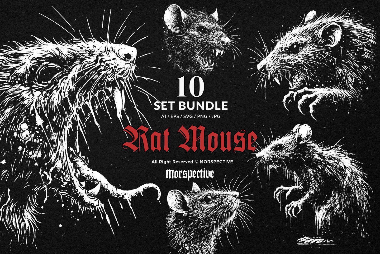 10 Bundle Dark Art Rat Mouse 1 10 Bundle Dark Art Rat Mouse