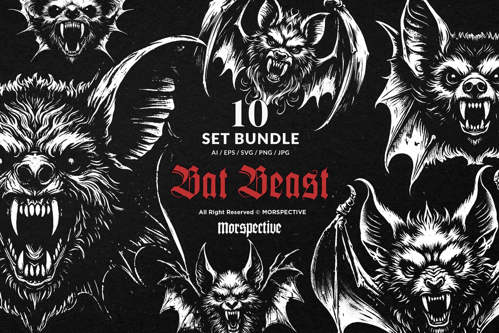 10 Bundle Dark Art Bat Beast 1 10 Bundle Dark Art Bat Beast