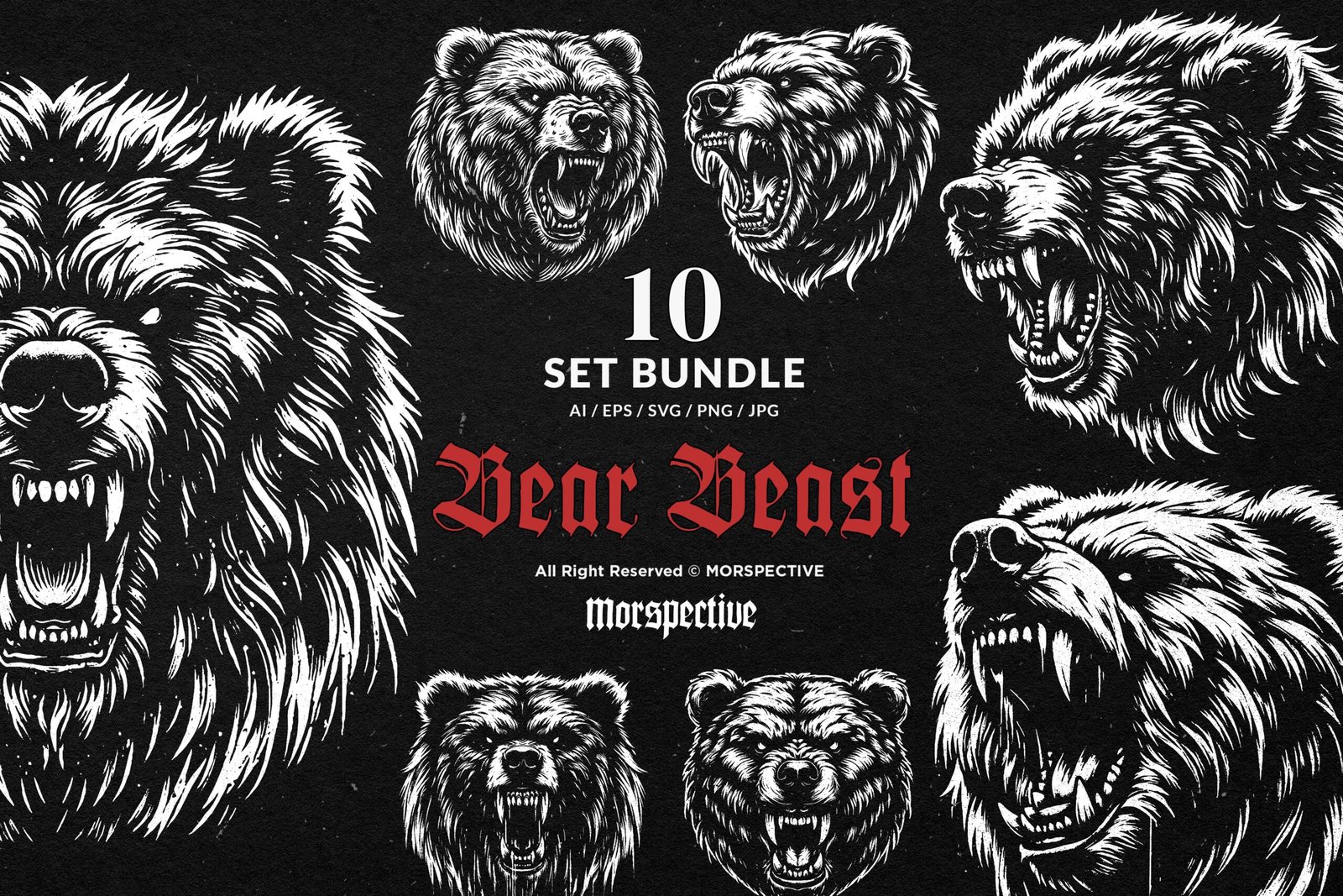10 Bundle Dark Art Bear Beast 1 10 Bundle Dark Art Bear Beast