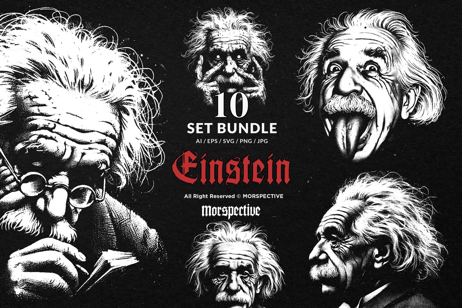 10 Bundle Dark Art Einstein Scientist 1 10 Bundle Dark Art Einstein Scientist